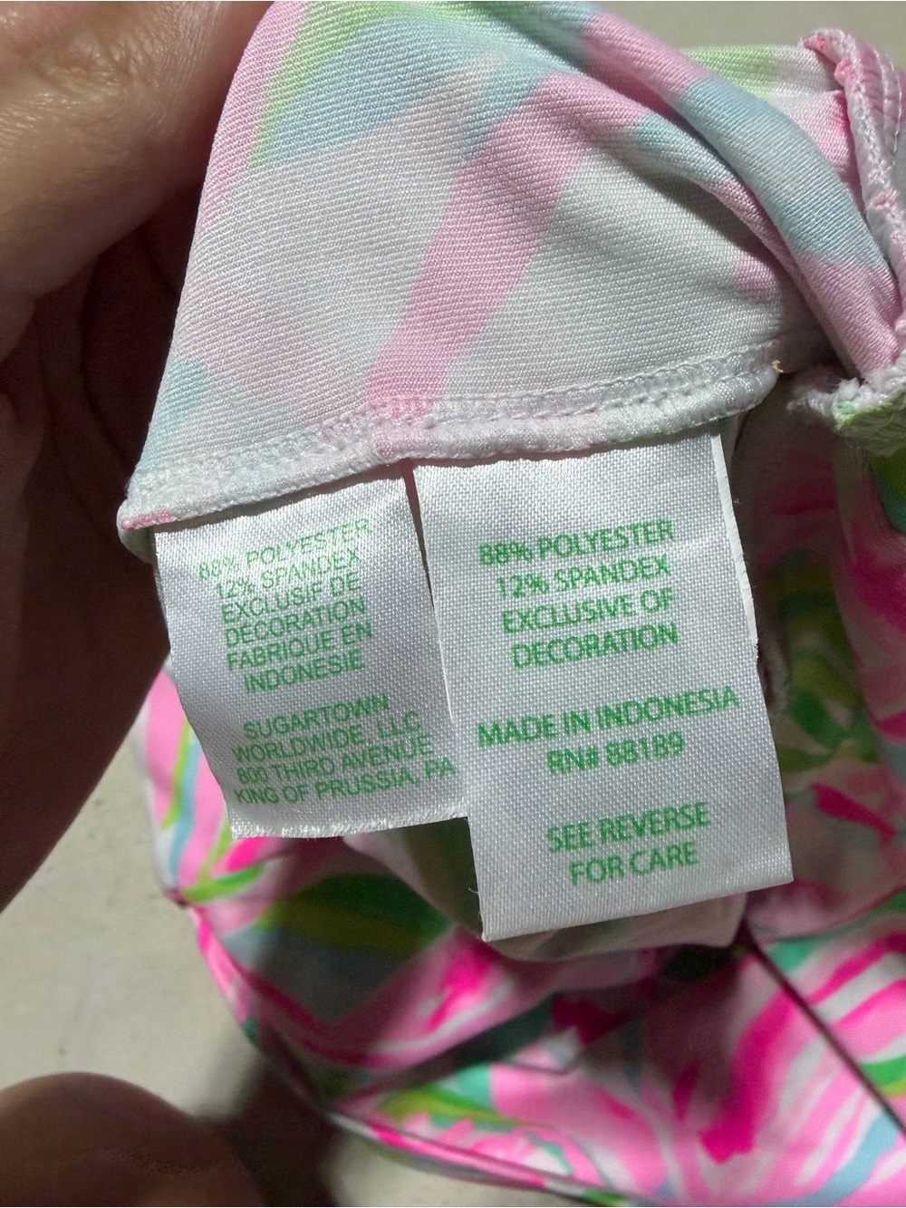 Lilly pulitzer Bowen Bright Tropical Halter Top Pink Green Floral Print large - Picture 10 of 10
